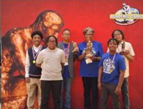  Team holding awards